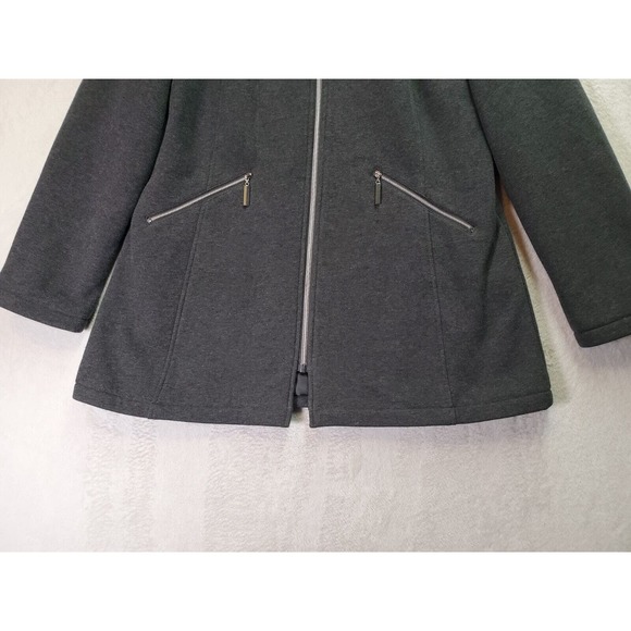 INTL D.e.t.a.i.l.s Coat Mens Size Large Gray Long Sleeve Hooded Full Zipper‎ EUC - Picture 3 of 9